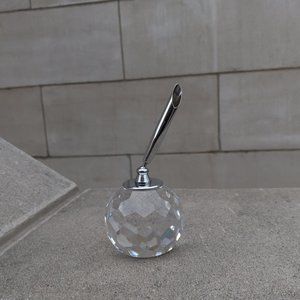 Waterford Crystal Desktop Pen Holder - Golf Ball Shape - Gothic  logo ma…